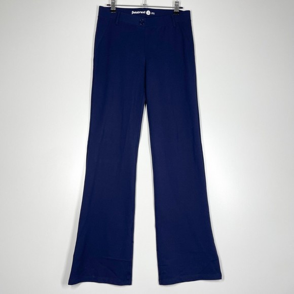 Betabrand Pants - Betabrand Navy Classic Dress Yoga Bootcut Pants Mid Rise Womens Size Small Tall